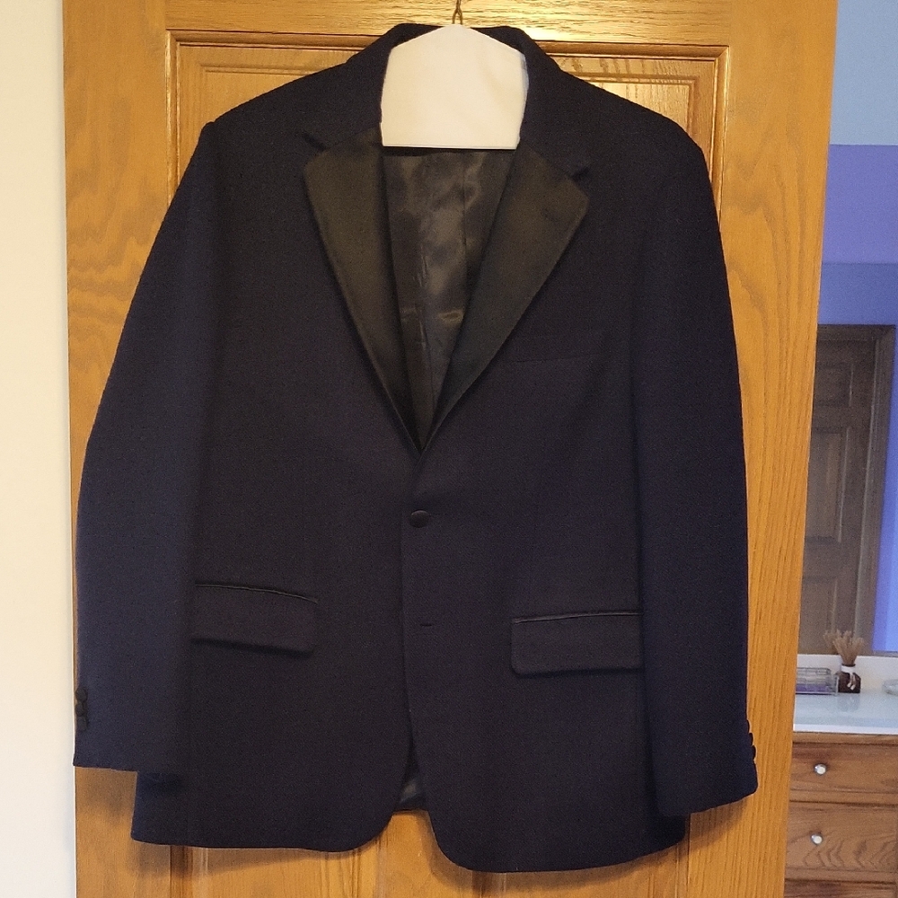 Men's Dark Violet Heavy Tweed Jacket with Notch Lapels